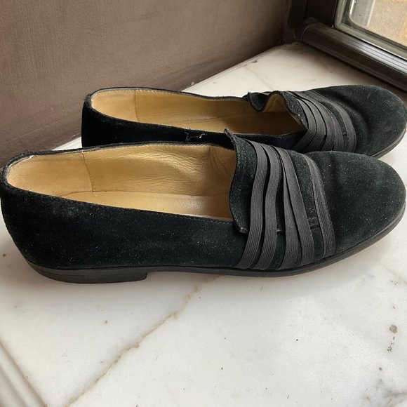 vintage TOKIO KUMAGAI Black Suede Pull On Loafers - Picture 2 of 6